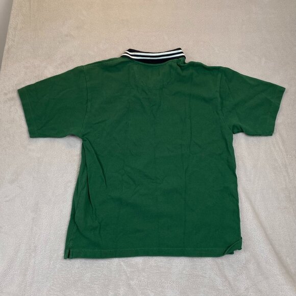 Vans Mens Green Polo Shirt Medium Loose Fit 100% Cotton Classic Casual Style - Picture 10 of 11